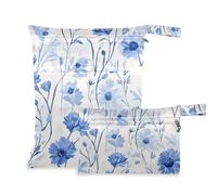 Amooorous Beauty Spring Flowers Blue Daisy Borsa impermeabile a prova di disordine 2 confezioni da viaggio essenziali per bambino con manici per viaggi, palestra