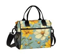 Amooorous Beauty Spring Flowers Yellow Daisy Lunch Box per ragazze Borsa termica con tracolla stampa borse per il pranzo per donne adolescenti asilo