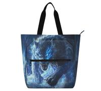 Amooorous Bella borsa decorativa per bambini, ragazzi e ragazze, motivo ghepardo, fiamma fredda, leggera, robusta, riutilizzabile, borsa della spesa per college, shopping, spiaggia