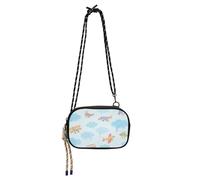 Amooorous Bella Colorful Airplane Piccola Borsa A Tracolla Nera per Le Donne Alla Moda con Tracolla Regolabile Piccole Borse A Tracolla Have a meal carteras para mujer originales
