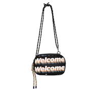 Amooorous Bianco Benvenuto Sling Bags Crossbody per le donne Comfort con tracolla regolabile Piccola borsa a tracolla Fai una passeggiata bolso impermeabile para mujer