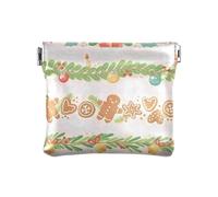 Amooorous Bianco Buon Natale Partito Delle Donne PU Cuoio Coin Purse Cute Mini Coin Purse Pouch per le Donne, Bianco Buon Natale festa, 1 size