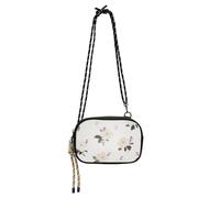Amooorous Bianco Inchiostro Lavaggio Fiori Sling Borse Crossbody Mens Comfort con Slot per Carte di Credito Messenger Bag Crossbody Go shopping bolso manos libres para mujer