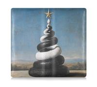 Amooorous Black and White Snake Merry Christmas Tree Pu Leather Toursuit auto registratore e titolare della carta di assicurazione Prefect Car Essentials Portafoglio per carte, documento essenziale