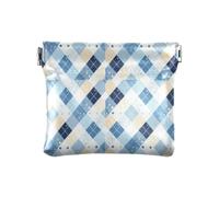 Amooorous Blu e Bianco Dream GridWomen's Piccolo Portafoglio In Pelle Portamonete Portatile Organizzazione Borse per Uomo Donna Viaggio, Griglia da sogno blu e bianca, 1 size