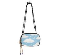 Amooorous Blu e Bianco Luna Nuvole Anti Theft Crossbody Bag Donne Pratico con Slot per Carte di Credito Borse A Tracolla Per Escursionismo Viaggio bolsa de mano para mujer