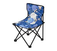 Amooorous Blu e Bianco Romantico Fiori di San Valentino Sedia da Campeggio Ultralight Portatile Ultralight Sedia da Escursionismo Zaino Ultraleggero Include Borsa per il Trasporto per Pesca all'aperto