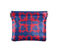 Amooorous Blu e Rosso Tie-dye Donne In Pelle Borse Della Moneta Sacchetti Portatile Cambiamento Titolare Carta Organizzatore per le Donne, Tie-dye blu e rosso, 1 size