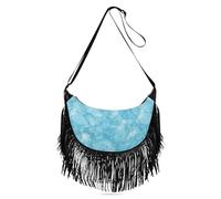 Amooorous Blu-verde irregolare texture marmo Cross Body Borse per le donne Trendy nappa dettaglio medie borse a tracolla per donna borsa a tracolla media con (prop2)