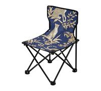 Amooorous Blue and Gold Leopard Leaves - Sedia compatta da campeggio, leggera, portatile, per attendere, in linea, include borsa per il trasporto per viaggi ed escursioni