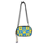 Amooorous Blue and Yellow Paw Prints Cross Body Bag Mens Beauty con tracolla regolabile Borse Data bolsos de marca para mujer