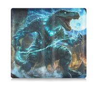 Amooorous Blue Cool Fire Monster - Porta carte di credito in pelle sintetica PU, per documenti d'identità, patente di guida, chiavi di contatto, Mostro di fuoco freddo blu, 1 size
