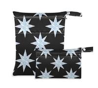 Amooorous Blue Octet borse riutilizzabili per la spiaggia 2 Pack borsa per pannolini oggetti essenziali con manici per yoga, bagno