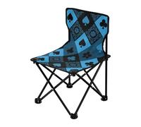 Amooorous Blue Poker Grid - Sedie da campeggio ultraleggere da viaggio, con borsa per il trasporto, per pesca in campeggio