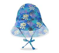 Amooorous Blue Robots Cute Infant Toddler & Kids Sun Hat Boy Beach Bucket Hat Girl UPF 50 Regolabile Viaggio Swim Hat