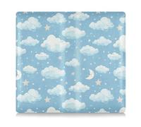 Amooorous Blue Stars and Clouds - Custodia a portafoglio in pelle di alta qualità per auto con scomparto per carte di credito, documenti essenziali per la patente di guida, Stelle blu e nuvole, 1 size