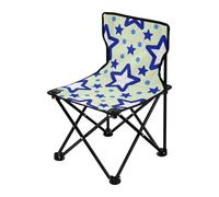 Amooorous Blue Stars Dot Yellow - Sedia da campeggio portatile, leggera, portatile, per viaggi, con borsa per il trasporto, per escursioni e pesca