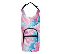 Amooorous Blush e Blue Clouds Like Cotton Candy. Zaino a tracolla con porta bottiglia d'acqua elegante supporto isolato per bottiglie d'acqua a corpo incrociato, adatto a bottiglie da 567 g, 680,4 g,