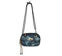 Amooorous Boh Mountain Scene Mini Crossbody Bag per gli Uomini Bellezza con Slot per Carte di Credito Sacchetto Del Telefono Cellulare Per Escursionismo Viaggio carteras para mujer elegantes