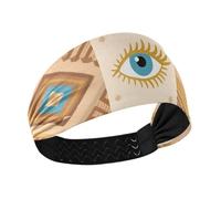 Amooorous Bohemian Blue Eyes no slip fascia titolare Elastico fascia per il sudore per escursionismo Running Gym vendas para el pelo mujer