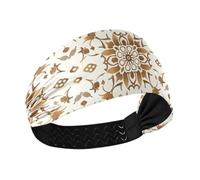 Amooorous Boho Golden Pattern no slip yoga fasce elastiche per il sudore per la testa per l'uso quotidiano Pallavolo Atletico Sport vendas para el pelo mujer