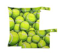 Amooorous Borsa a prova di disordine del fumetto Sport Tennis per il nuoto 2 Pack borsa per pannolini oggetti essenziali con maniglie per piscina, pannolini per bambini