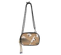 Amooorous Borsa a tracolla da donna con gru a fiore rosa giapponese pratica con slot per carte di credito borse avere un pasto bolsos economicos para dama