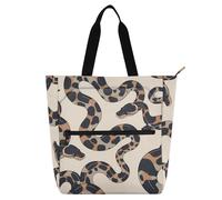 Amooorous Borsa a tracolla decorativa per bambini per ragazzi ragazze adulti, palla pitone minimalista impermeabile borsa a tracolla con cerniera per scuola e tempo di gioco arcobaleno para guardar
