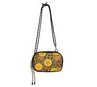 Amooorous Borsa a tracolla nera con distintivo magico felice Halloween per le donne pratica con slot per carte di credito Borsa da petto per telefono casual a piedi il cane bolsas de mano para mujer