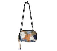 Amooorous Borsa a tracolla nera in tessuto patch multicolore da uomo comoda con slot per carte di credito piccola borsa a tracolla data bolsos pequenos para mujer