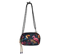Amooorous Borsa a tracolla per le donne con animali selvatici della giungla tropicale piccola borsa a tracolla pratica con tracolla regolabile borse a spasso il cane bolsos negros para mujeres