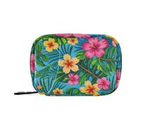 Amooorous Borsa colorata della medicina dei fiori hawaiani di estate con la cassa portatile di viaggio del farmaco degli scomparti staccabili