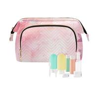 Amooorous Borsa cosmetica da sogno fantasia rosa borsa da viaggio portatile borsa da viaggio da donna portafoglio per carte di credito portachiavi organizzatori, Fantasia Sogno, 1 size