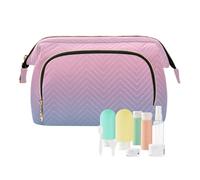 Amooorous Borsa cosmetica sfumata arcobaleno leggera borsa da bagno borsa per trucco per organizzare le chiavi delle carte, Arcobaleno Gradiente, 1 size