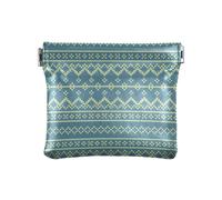 Amooorous Borsa da donna in pelle con strisce natalizie blu e bianche, piccola borsa per cambiare, organizer per gioielli fantasia per donne, Strisce natalizie blu e bianche, 1 size