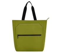 Amooorous Borsa da viaggio decorativa per libri per ragazzi e ragazze adulti colore verde erba tinta unita borsa della spesa riutilizzabile con cerniera per shopping spiaggia arcobaleno