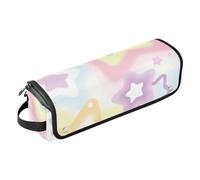 Amooorous Borsa da viaggio per strumenti per capelli caldi con tappetino in ferro, organizer da viaggio per strumenti caldi, ferro arricciacapelli, volumizzatore per capelli, stelle colorate, borsa da