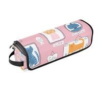 Amooorous Borsa da viaggio per utensili per capelli e tappetino resistente al calore, per ferri da stiro, piastre, ferri arricciacapelli, organizer portatile per ritratti di gatti pesca, Ritratto di