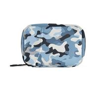 Amooorous Borsa della medicina blu del camuffamento per la borsa con scomparti staccabili portatile piccolo organizzatore della pillola per la borsa