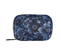 Amooorous Borsa della medicina del fiore blu navy con l'organizzatore riutilizzabile degli scomparti staccabili per il viaggio per la borsa