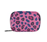 Amooorous Borsa della medicina della stampa del leopardo rosa con gli scomparti staccabili organizzatore settimanale portatile della pillola per la borsa