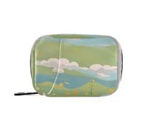 Amooorous Borsa della medicina dell'erba verde delle margherite gialle di estate per la borsa con scomparti staccabili comoda borsa da viaggio della medicina per la borsa