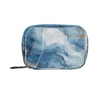 Amooorous Borsa della medicina di struttura del marmo dell'oro blu con gli scomparti staccabili conveniente piccolo organizzatore della pillola per la borsa