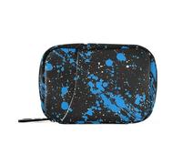 Amooorous Borsa della medicina di viaggio della pittura dell'inchiostro blu e nero con gli scomparti staccabili attaccabile caso di viaggio dell'organizzatore per la borsa