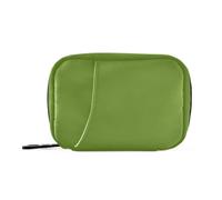 Amooorous Borsa della medicina verde pura tinta unita verde verde oliva per viaggiare con scomparti staccabili organizzatore portatile della pillola della medicina per la borsa