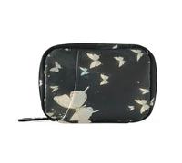 Amooorous Borsa di pronto soccorso con farfalle bianche con scomparti staccabili organizer portatile per medicine per borsa