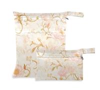 Amooorous Borsa impermeabile lavabile in oro rosa romantico San Valentino rosa 2 confezioni essenziali da viaggio per volare con manici per spiaggia, pannolini per bambini