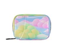 Amooorous Borsa medica carina blu rosa dei fiori del fumetto con gli scomparti staccabili caso di viaggio conveniente organizzatore per la borsa