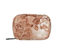 Amooorous Borsa medica di colore solido dell'oro rosa con gli scomparti staccabili dell'organizzatore della pillola portatile viaggio per la borsa