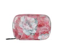 Amooorous Borsa organizer per medicinali rosa bianca floreale rosa con scomparti staccabili organizer per pillole riutilizzabile 2 volte al giorno per borsa